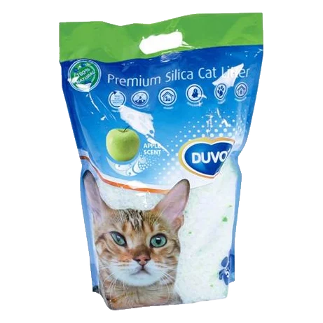 Podstielka DUVO+ pre mačky Premium silikátová jablko 5 L