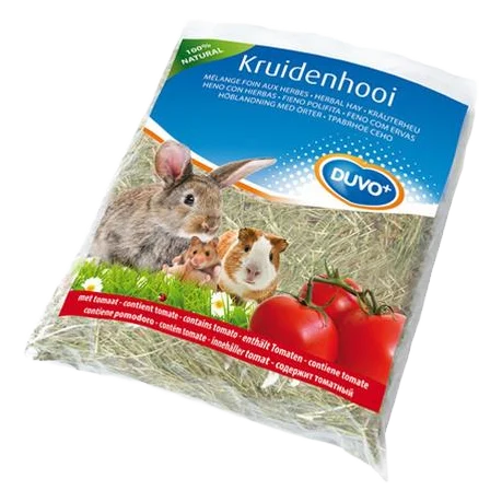 Seno DUVO+ bylinkové so sušenými paradajkami pre králiky a hlodavce 500 g