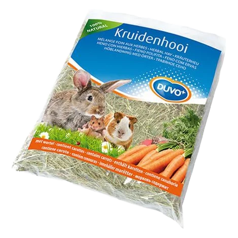 Seno DUVO+ bylinkové s mrkvou pre králiky a hlodavce 500 g