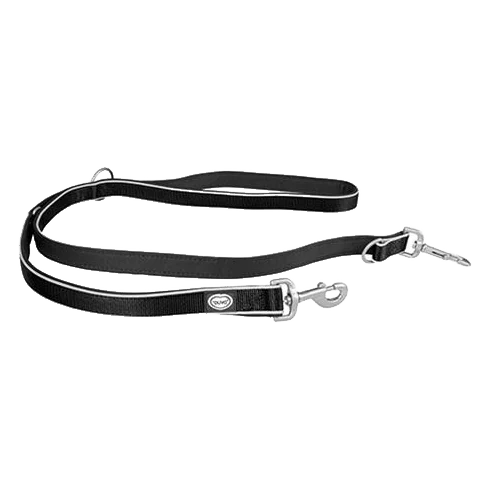 Vodítko DUVO+ EXPLOR WEST duo nylon čierne 200cm/25 mm