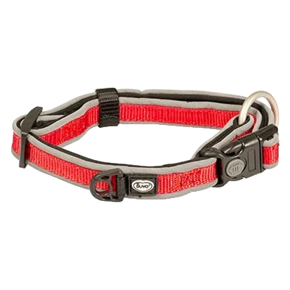 Obojok DUVO+ EXPLOR WEST nylon červená farba 40-65cm/25 mm