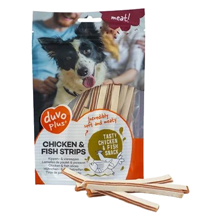 Pamlsok DUVO+ Prúžky kura & ryba 80 gr