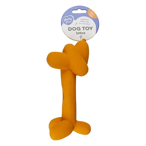 Hračka DUVO+ latexový balón jazvečík, pískajúci, oranžový 18x5,5x8 cm