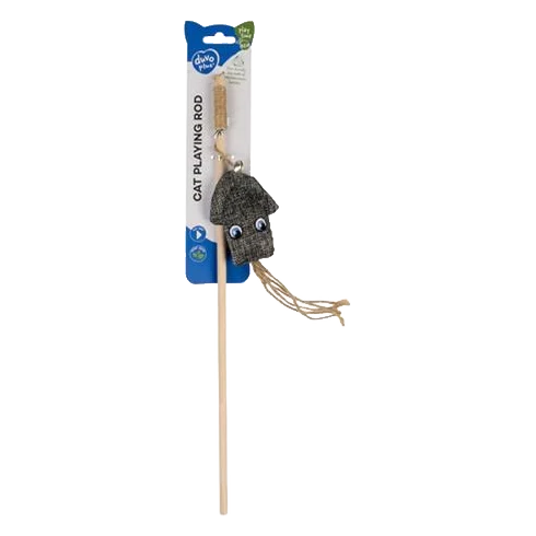 Hračka DUVO+ Eco navy tyč na hranie sépia s catnipom mix farieb 6x17,5x40cm
