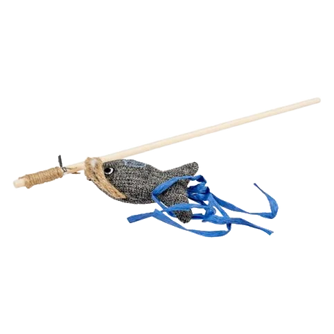 Hračka DUVO+ Eco navy tyč na hranie ryba s catnipom mix farieb 9x16,5x40cm
