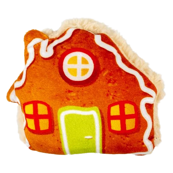 Hračka DUVO+ Vianočný perník s catnipom domček 9 x 10,5 x 3 cm