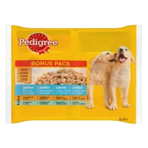 Mars PEDIGREE kapsička dog JUNIOR Multipack kura&ryža v želé, hovädzie&ryža v želé 4 x 100 g