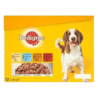 Mars PEDIGREE kapsička dog ADULT Multipack kura&jahňa&hydina&hovädzie v želé 12 x 100 g