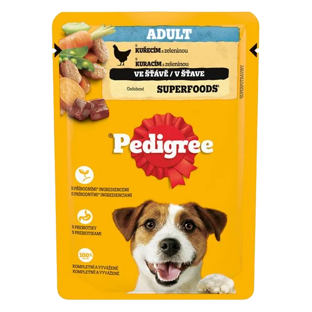Mars PEDIGREE kapsička dog ADULT s kuracím mäsom & zeleninou v šťave 24 x 100 g