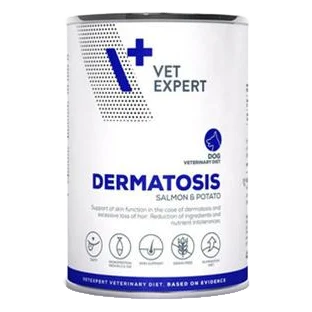 VetExpert VD dog 4T Dermatosis Salmon & Potatio konzerva 400 g