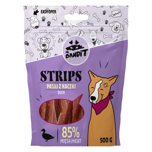 Pamlsok Mr. Bandit duck strips 500g
