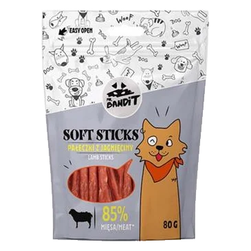 Pamlsok Mr. Bandit soft sticks lamb sticks 80g