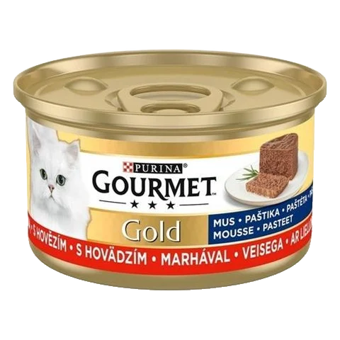 Nestlé GOURMET GOLD cat hovädzia paštéta konz.12x85 g