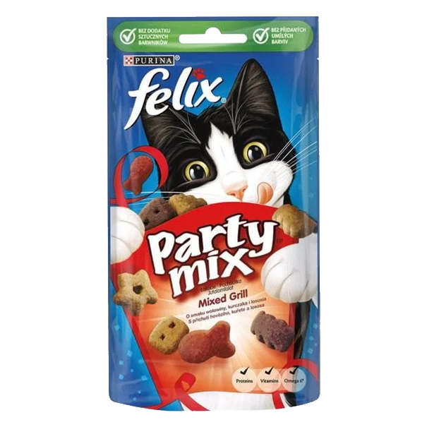 Pamlsok NESTLÉ FELIX PARTY MIX cat Mixed grill 8x60 g