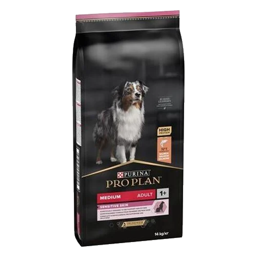 ProPlan MO Dog Adult Medium Sensitive Skin losos 14 kg