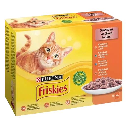 Nestlé Friskies cat Multipack kura&kačica&losos&morka kapsička 12x85 g