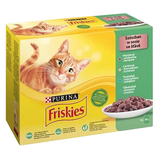 Nestlé Friskies cat Multipack hovädzie&kura&tuniak&treska kapsička 12x85 g