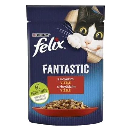 Nestlé FELIX Fantastic cat hovädzie želé kapsička 26x85 g
