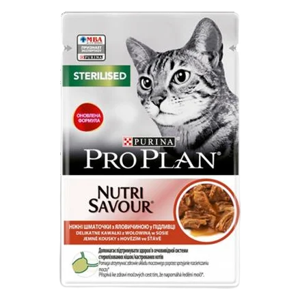 ProPlan MO Cat Adult sterilised hovädzie kapsička 26x85 g