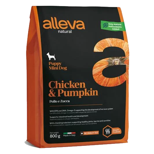 Alleva NATURAL dog puppy mini chicken & pumpkin 0,8 kg
