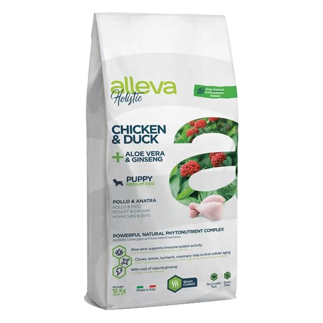 Alleva HOLISTIC dog puppy & junior medium chicken 12 kg