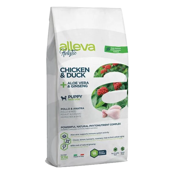 Alleva HOLISTIC dog puppy & junior maxi chicken 12 kg