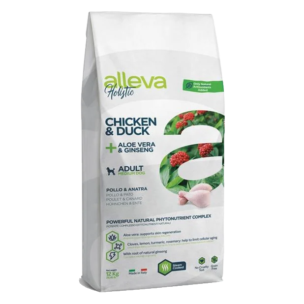 Alleva HOLISTIC dog adult medium chicken & duck 12 kg