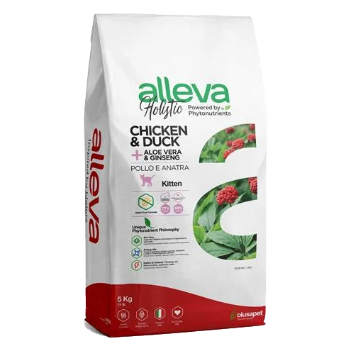 Alleva HOLISTIC cat kitten chicken & duck & aloe vera & gingseng 5 kg