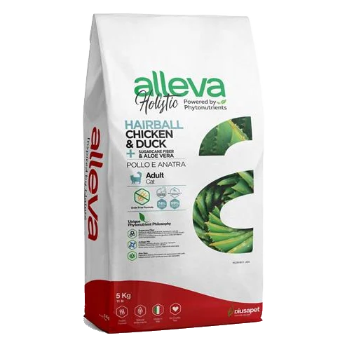 Alleva HOLISTIC cat hairball chicken & duck & sugarcane fiber & aloe vera 5 kg