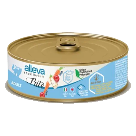 Alleva EQUILIBRIUM cat wet pate Sterilized salmon 85 g konzerva
