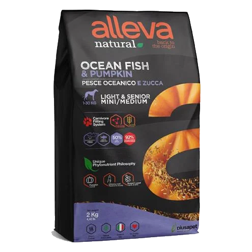 Alleva NATURAL dog senior mini & medium ocean fish & pumpkin light 2 kg