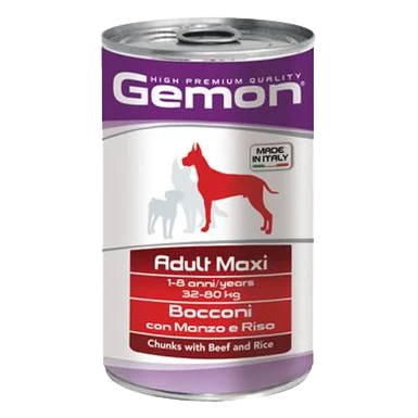 GEMON konzerva adult maxi pre psy hovädzie a ryža 1250 g