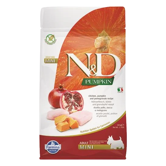 Farmina N&D dog PUMPKIN (GF) adult mini, chicken & pomegranate 0,8 kg
