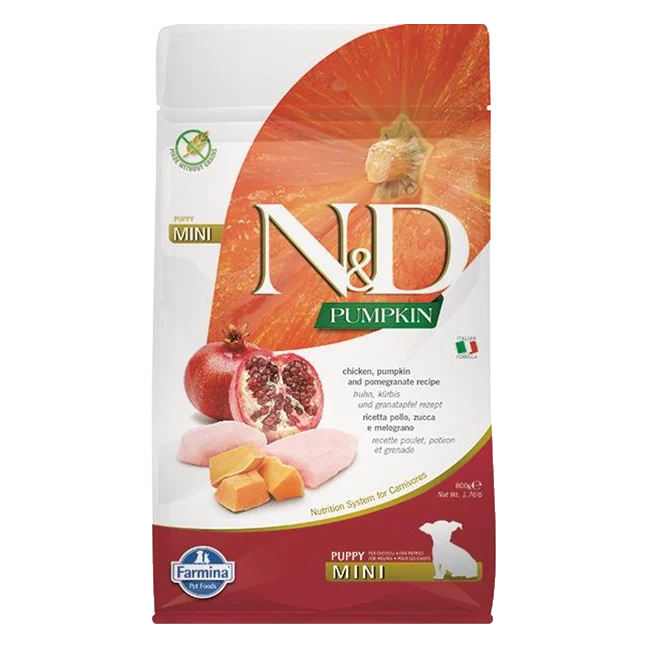 Farmina N&D dog PUMPKIN (GF) puppy mini, chicken & pomegranate 0,8 kg