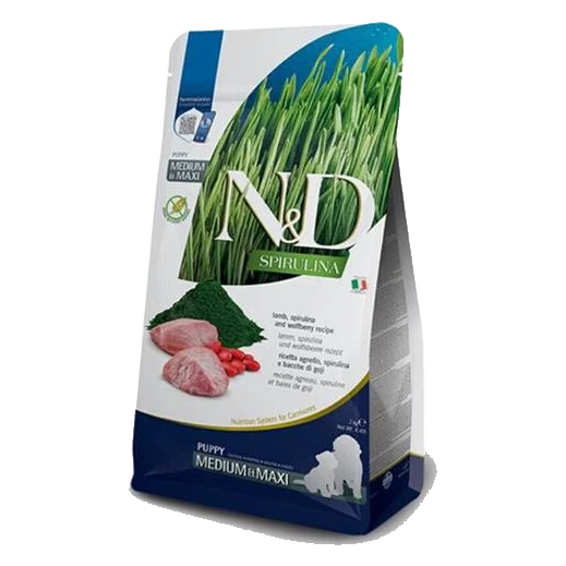 Farmina N&D dog SPIRULINA (GF) puppy medium & maxi, lamb 2 kg