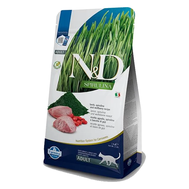 Farmina N&D cat SPIRULINA (GF) adult, lamb 1,5 kg