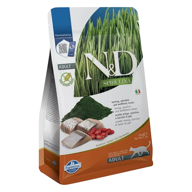 Farmina N&D cat SPIRULINA (GF) adult, herring & goji 0,3 kg