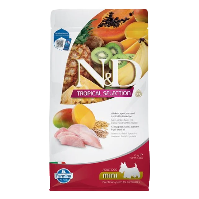 Farmina N&D dog TROPICAL SELECTION (AG) adult mini, chicken 1,5 kg