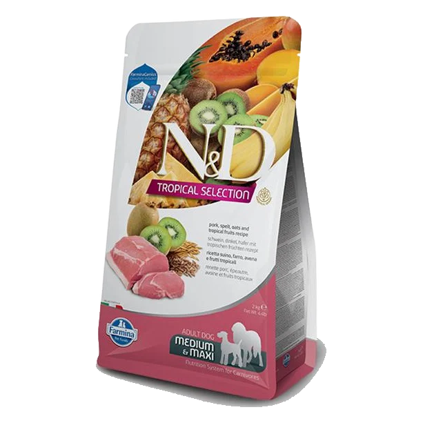 Farmina N&D dog TROPICAL SELECTION (AG) adult medium & maxi, pork 2 kg