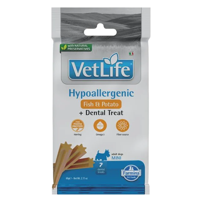 Pamlsok Farmina Vet Life Dog Hypo Fish Potato Adult Mini 60g