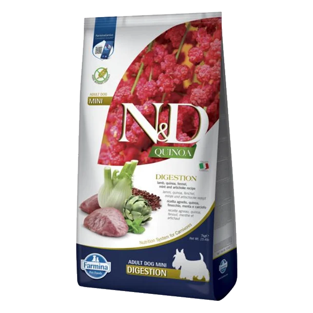 Farmina N&D dog QUINOA (GF) adult mini, digestion, lamb & fennel 7 kg