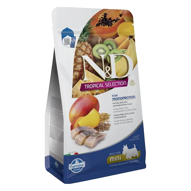 Farmina N&D dog TROPICAL SELECTION (AG) adult mini, herring 1,5 kg