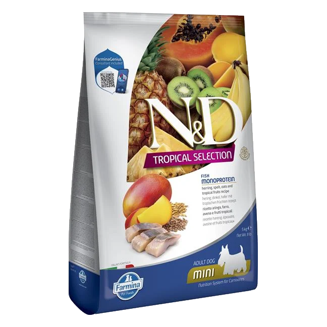 Farmina N&D dog TROPICAL SELECTION (AG) adult mini, herring 5 kg