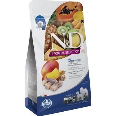 Farmina N&D dog TROPICAL SELECTION (AG) adult med/max, herring 10 kg