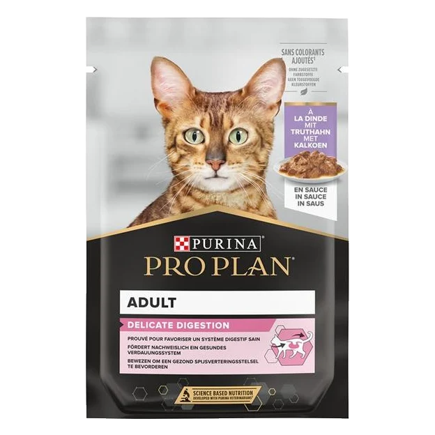 ProPlan MO Cat Adult delicate jemná pena s vysokým obsahom morky konzerva 24x85 g