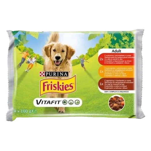Nestlé Friskies dog Adult Multipack hovädzie&kura&jahňa kapsička 4x85 g