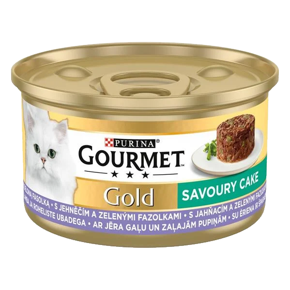 Nestlé GOURMET GOLD Savoury Cake s jahňacím a zelenými fazuľkami konz.12x85 g