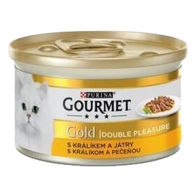 Nestlé GOURMET GOLD cat králik&pečeň konz.12x85 g