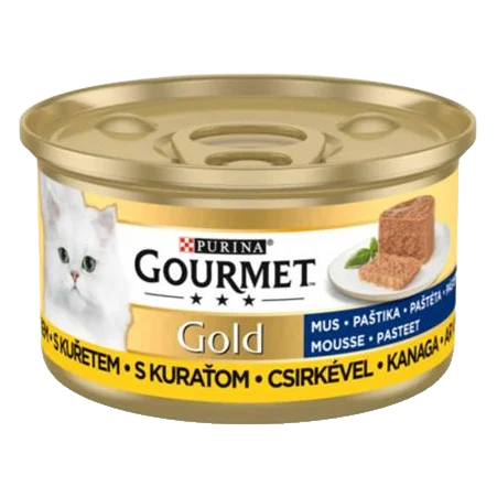 Nestlé GOURMET GOLD cat kura paštéta konz.12x85 g