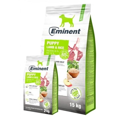 Eminent Dog Puppy Lamb & Rice - Large Kibble 15 + 2  kg